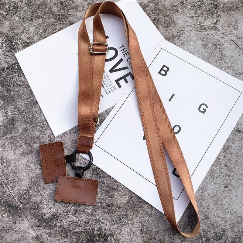 Phone Lanyard Universal Crossbody Patch Mobile Phone Adjustable Strap Nylon Rope