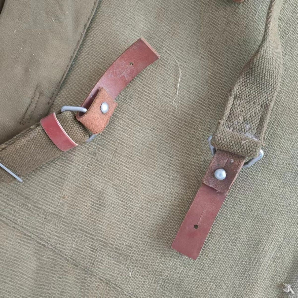 Vintage 1960s Tactical Strap Original Canvas Leather Outdoor Shoulder Belt