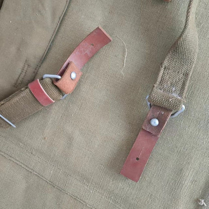 Vintage 1960s Tactical Strap Original Canvas Leather Outdoor Shoulder Belt