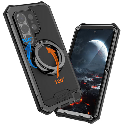 Magnetic Armor Case for Samsung S26Ultrax with 360° Kickstand Wireless Charging
