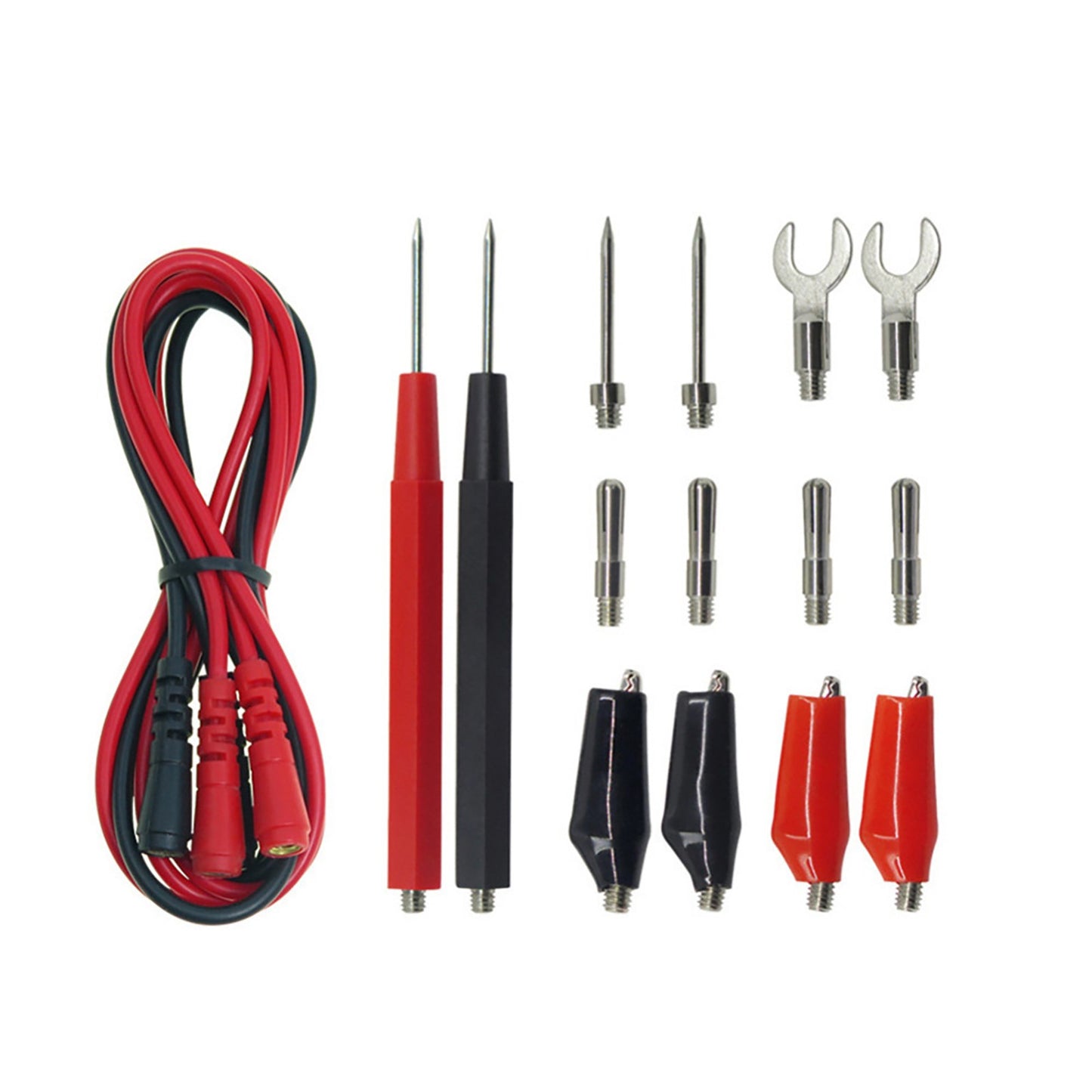16Pcs Copper Multimeter Test Lead Cable Probes Accessories For Volt Meter