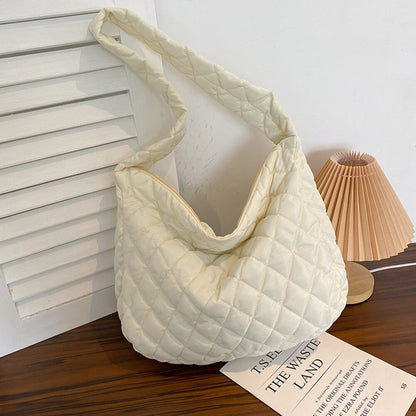 Pattern Shoulder Bag Cotton Handbag Women Tote Bags Padded Ladies Bag
