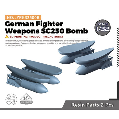 Yao's Studio LYRG32500B 1/32 Model Upgrade German Fighter Weapons SC250 Bomb