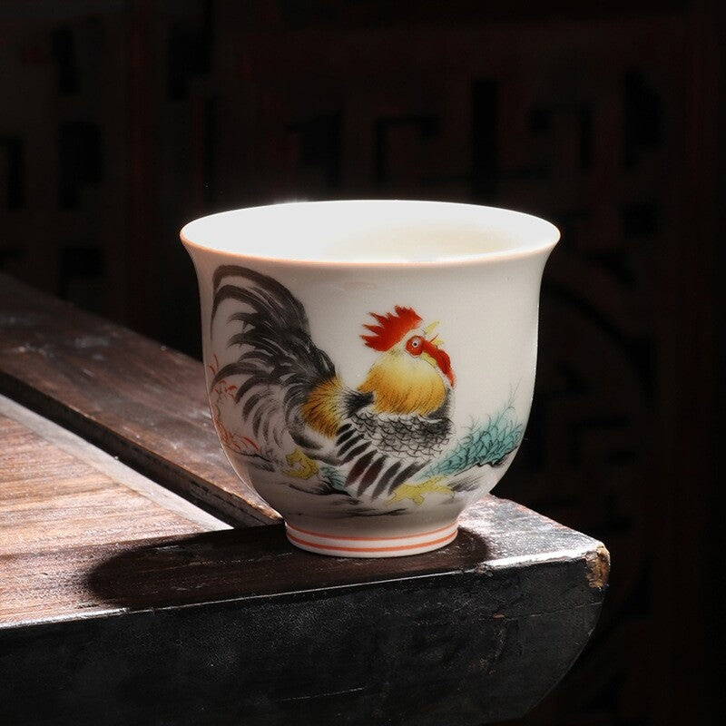 One Cup Chinese Symbolic Animals Porcelain Animal Print 125ml Master Tea Cup New