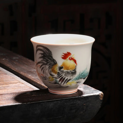 One Cup Chinese Symbolic Animals Porcelain Animal Print 125ml Master Tea Cup New