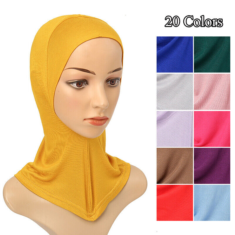 Women's Under Scarf Hat Cap Bone Bonnet Ninja Hijab Islamic Neck Cover Muslim*US