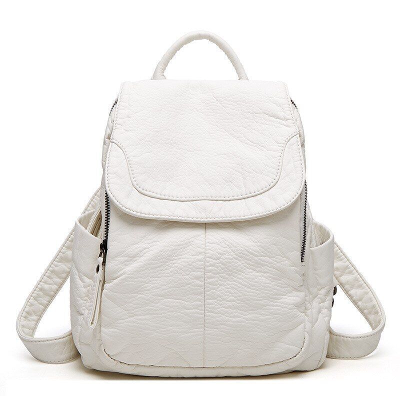 Soft Synthetic Leather Mini Backpack Leisure School Bookbag Travel Bag Small 1PC