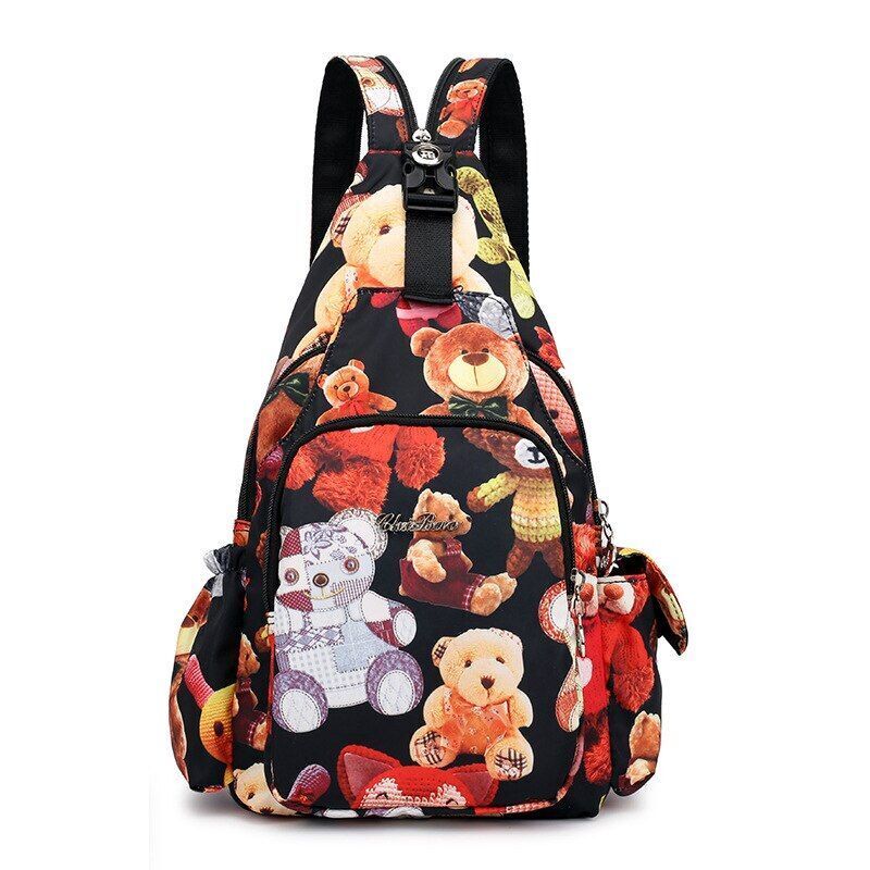 Flower Shoulder Bags Crossbody Chest Bags Multifunctional Backpacks 21*10*37 CM