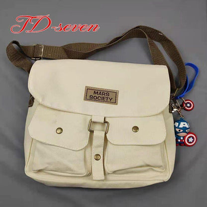 Women's Canvas Bag Department Messenger Bag Female Students Shoulder Bags 1 PC