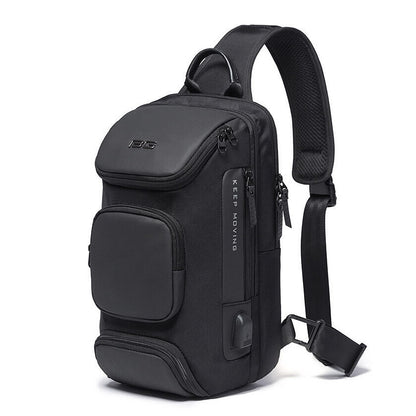 Charging Port Water Resistant Chest Pack Sling Bag Crossbody Backpack Business