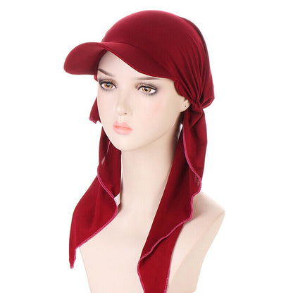 Women's Hats Muslim Hijab Baseball Cap Turban Hat Headscarf Sun Hats Scarf Caps~