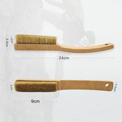 Indoor Bouldering Brush Rock Climbing Wall Tool Natural Boars Hair Wooden Handle