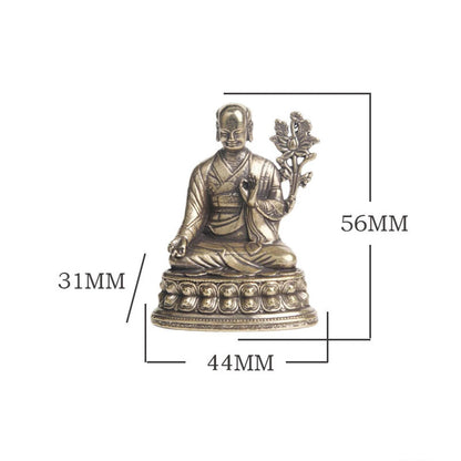 Copper Tibetan Buddha Statue Miniatures Home Decor Antique Figurines Desk Decor