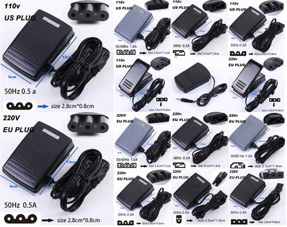 Sewing Machine Foot Pedal Speed Adjust Controller Motor Accessories Power Switch
