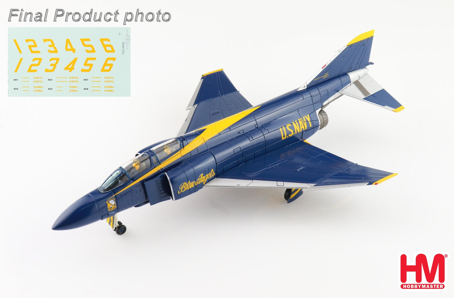 1:72 HM McDonnell Douglas F-4J Phantom II US Blue Angels Fighter Diecast Model