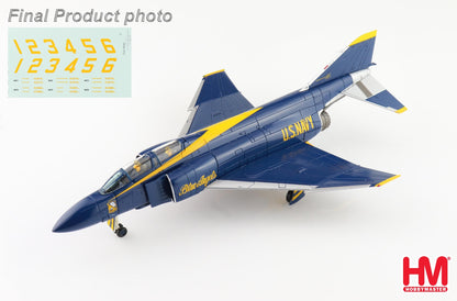 1:72 HM McDonnell Douglas F-4J Phantom II US Blue Angels Fighter Diecast Model