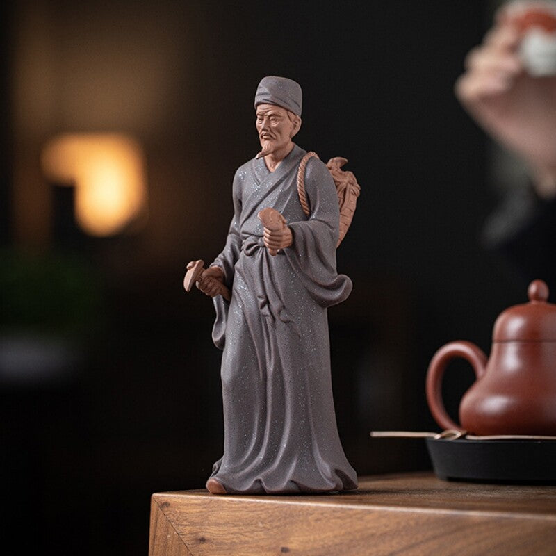 Huatuo Statue Yixing Zisha Purple Clay Tea Pet Decoration Handmade Artware New
