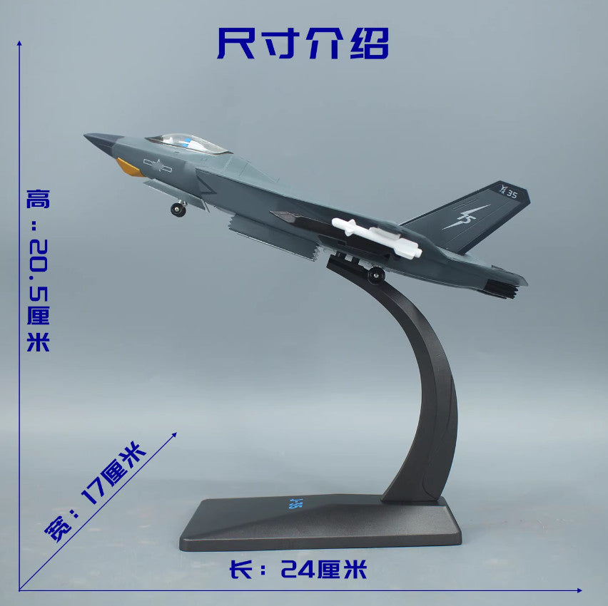 1:72 24CM J-35A STEATH CARRIER BASED Fighter Plane Diecast Aircraft Model