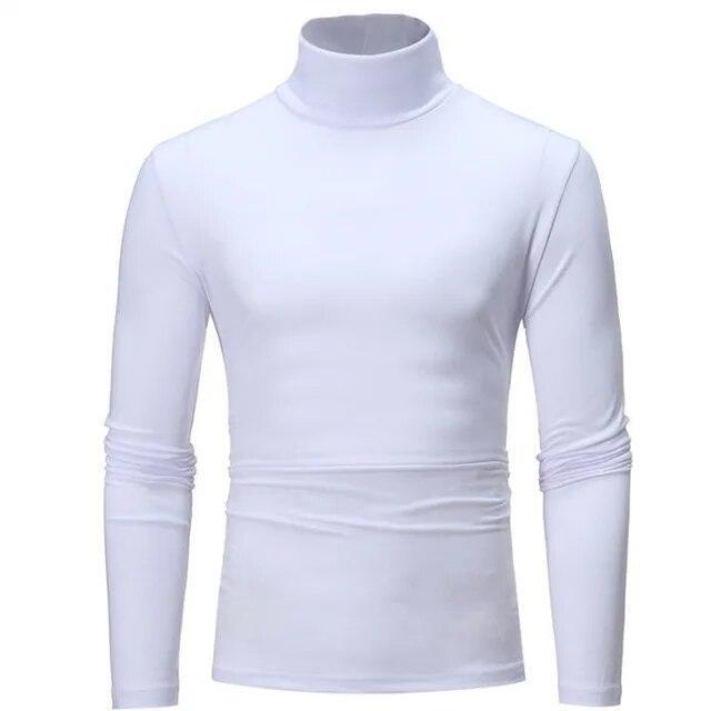 Men Roll Turtle Neck Tops T-Shirt Tee Winter Warm Thermal Long Sleeve Sweater