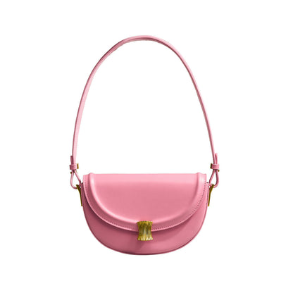 Small Mini Real Leather Flap Saddle Bag Shoulder Purse Clutch Crossbody Fasshion