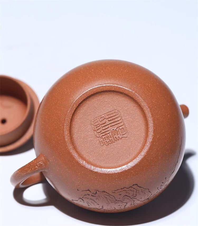 190cc chinese Yixing Handmade Zisha teapot JiangPo ni eggplant Gongfu HU Tea Pot