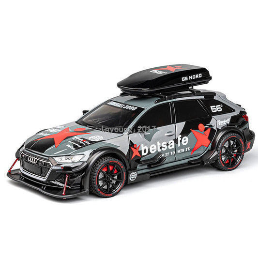 1/24 Audi RS6 Model Car Metal Diecast Toy Cars Boys Toys for Kids Gifts Gray