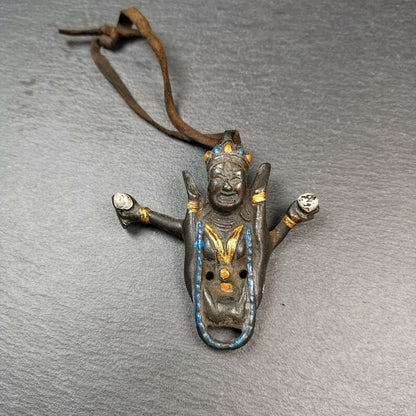 Acient Tibetan Buddhist Statue Shangpakagyu White Dakini Khechari Kachod Karmo