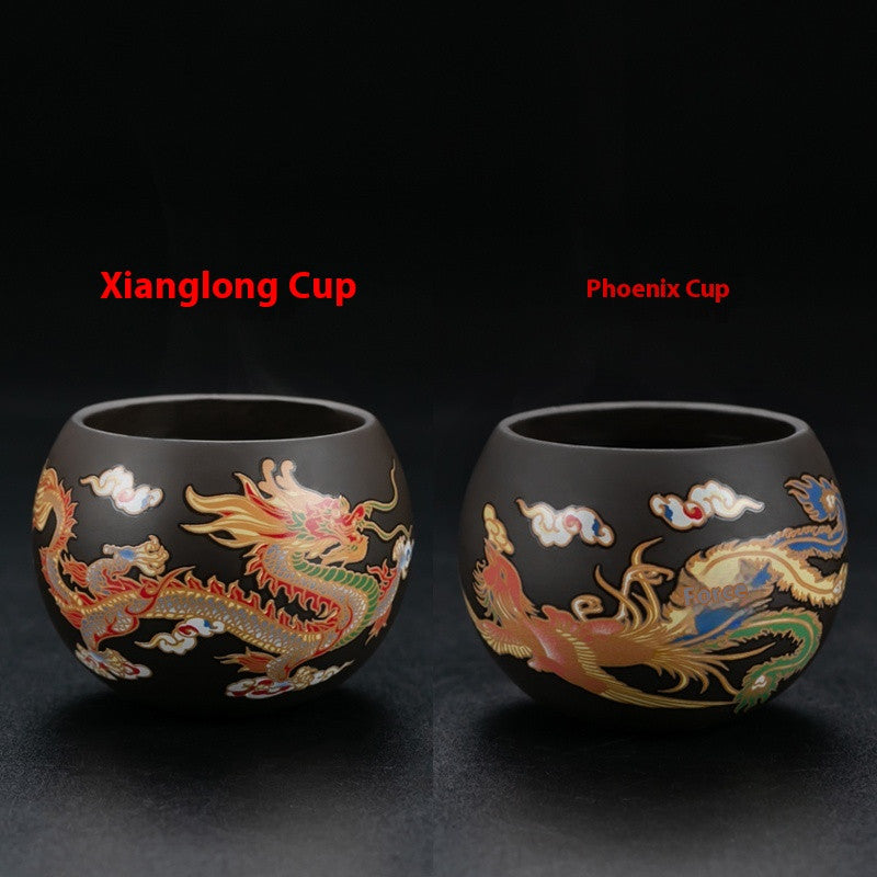 100ml Purple Sand Kungfu Teacup Color Change Tea Set Tea Tasting Cup Household