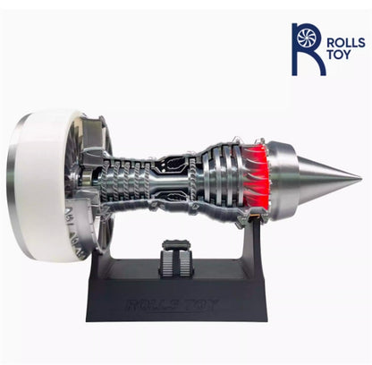 Trent 900 Engine Turbofan Blades Silver White Aircraft Engine Electric Model