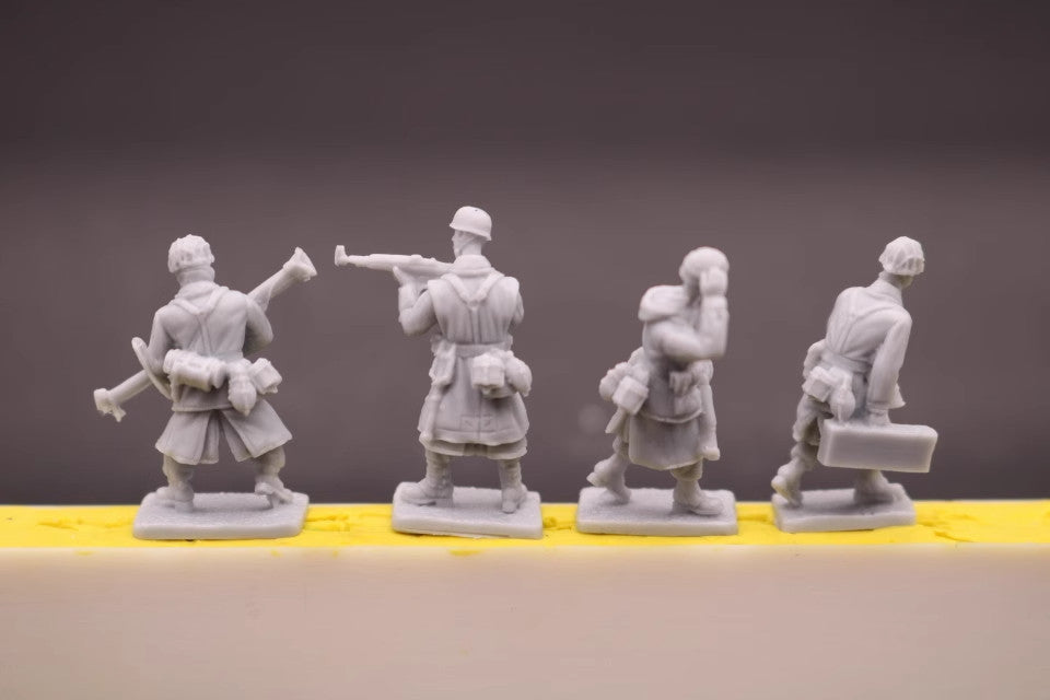 Unassembled1/72 Resin figure model WWII German Airborne 15pcs Soldiers kit