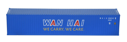1:87 WANHAI 40GP Metal Shipping Container Model Toy Home Office Decor Gift