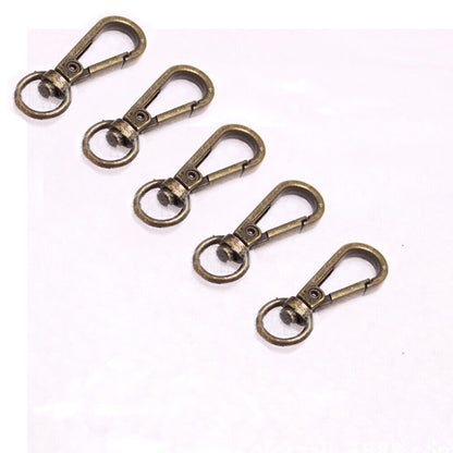 5PCS 4 Sizes Metal Swivel Trigger Lobster Clasp Hook Key Chain DIY Bag Parts ಇ
