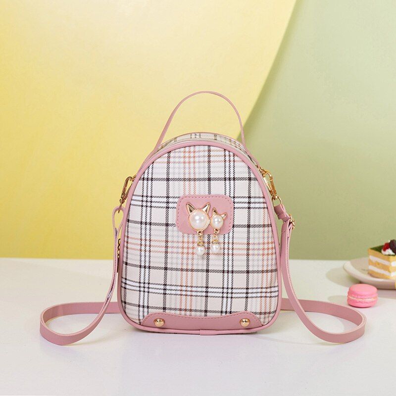 Mini Backpack Crossbody Bag Plain Small Women Shoulder Purse Style Bag Traveling
