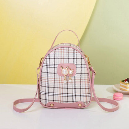 Mini Backpack Crossbody Bag Plain Small Women Shoulder Purse Style Bag Traveling