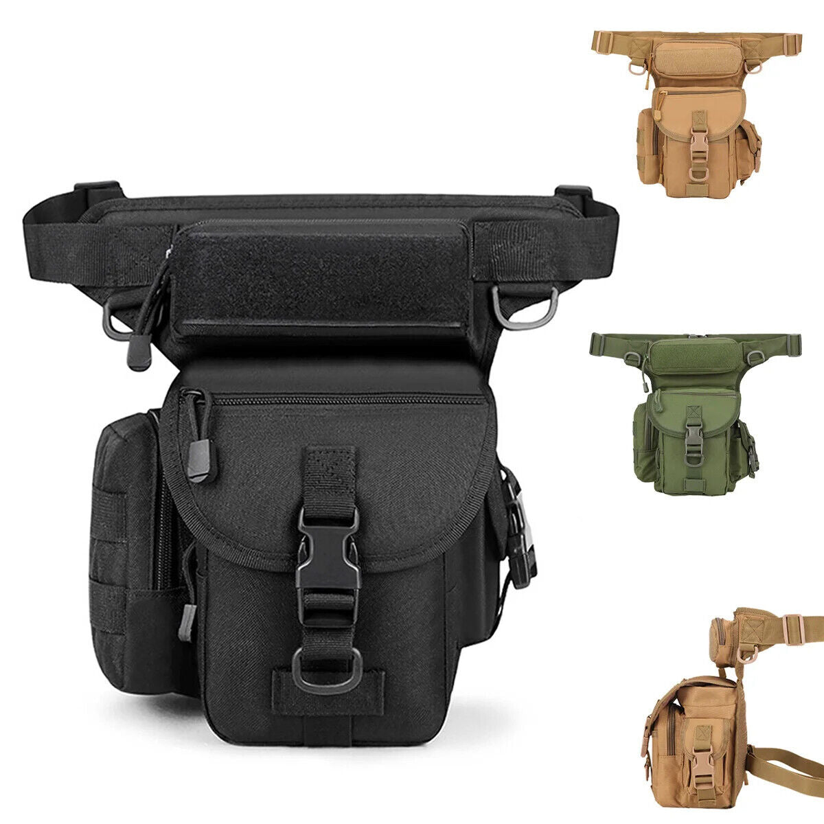 Men Waist Pack Leg Bag Military Tactical Camera Sports Travel Male Hip Bags