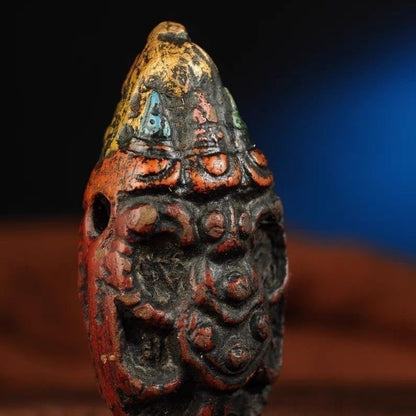 Tibetan Garuda Tsa Tsa Pendant Buddhist Totem Amulet Necklace Vintage Clay Charm