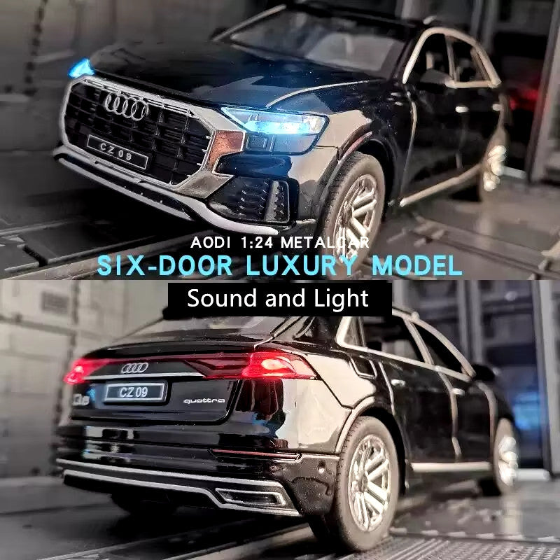 1:24 AUDI Q8 SUV Alloy Car Model Diecast Metal Vehicles Car Model High Simulatio