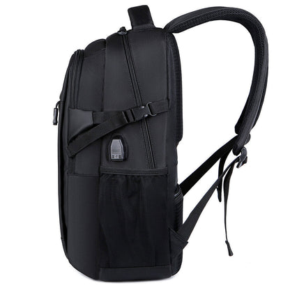 Men Women 15.6'' Backpack Bookbag School Travel Laptop Zip Bag USB Charging Port