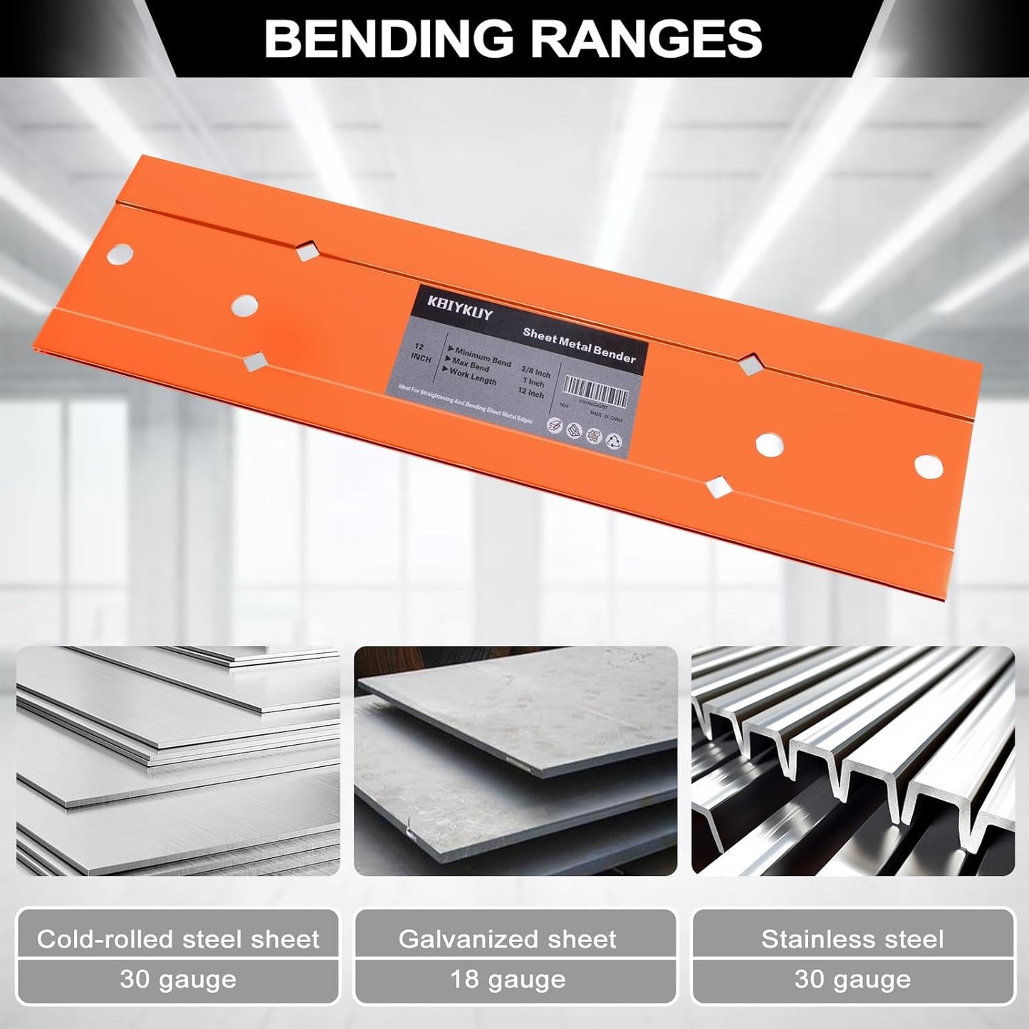 Sheet Metal Bender Folding Tool, 18 Inch Hand Seamer for HVAC Ductwork, Roofing