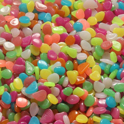 10Pcs Artificial Luminous Stone Glow in the Dark Pebbles Walkway Aquarium Decor