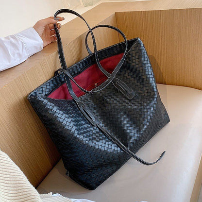 Woven Shoulder Bag Large Tote Bag Luxury Handbag Fashion Underarm Bag Polyester