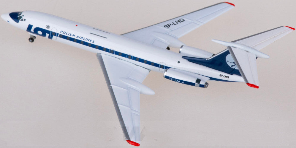 1:500 Herpa LOT Tupolev TU-134A Passenger Aircraft Plane Diecast Airplane Model