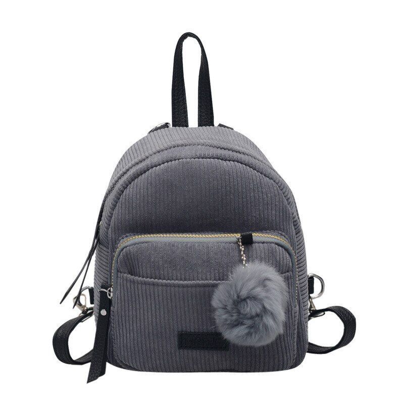 Mini Backpack Corduroy Small Crossbody Striped Fabric Shoulder Bag 15*19*21*11CM