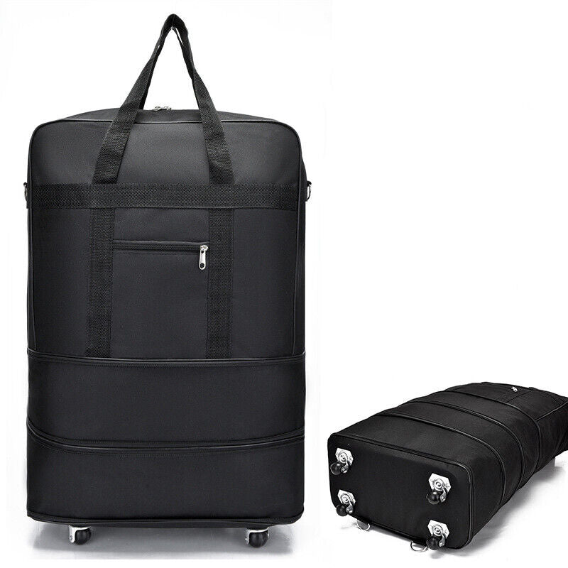 Large Capacity Foldable Luggage Trolley Bags Oxford Expendable Wheel Travel Bags