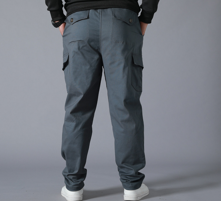 Men's Straight Baggy Casual Pants Large Size Overalls Outdoors Comfort Trousers