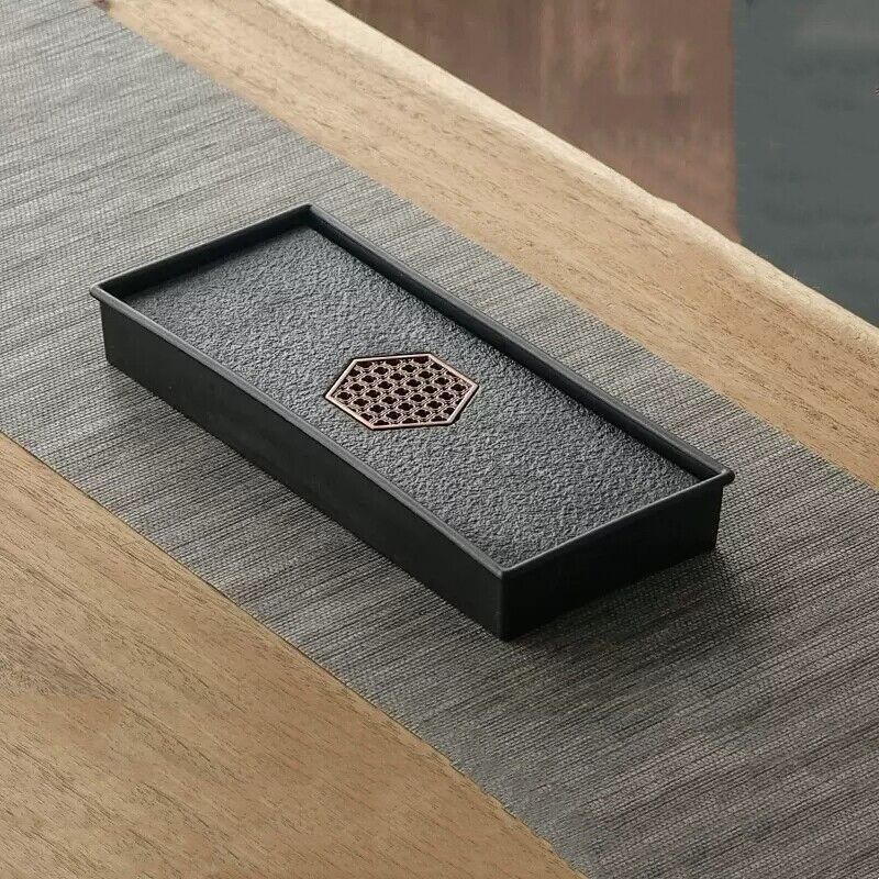 on sales man-made stone tea tray small plastic holder 500ml serving tea plate
