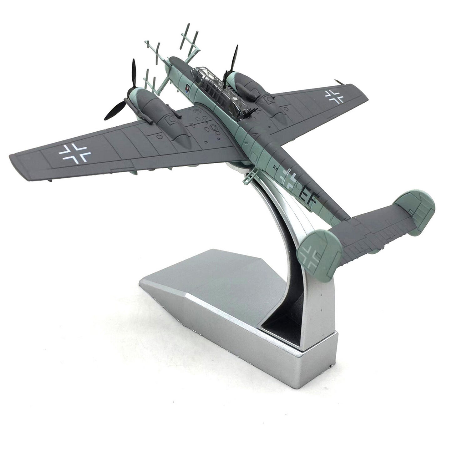 1/100 WWII German Bf-110 G-4 Night Fighter Alloy Aircraft Model Military Scene K