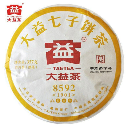 TAETEA Tea 2019 Ripe Puer Tea Dayi 8592 Batch 1901 Shu Puer 357g