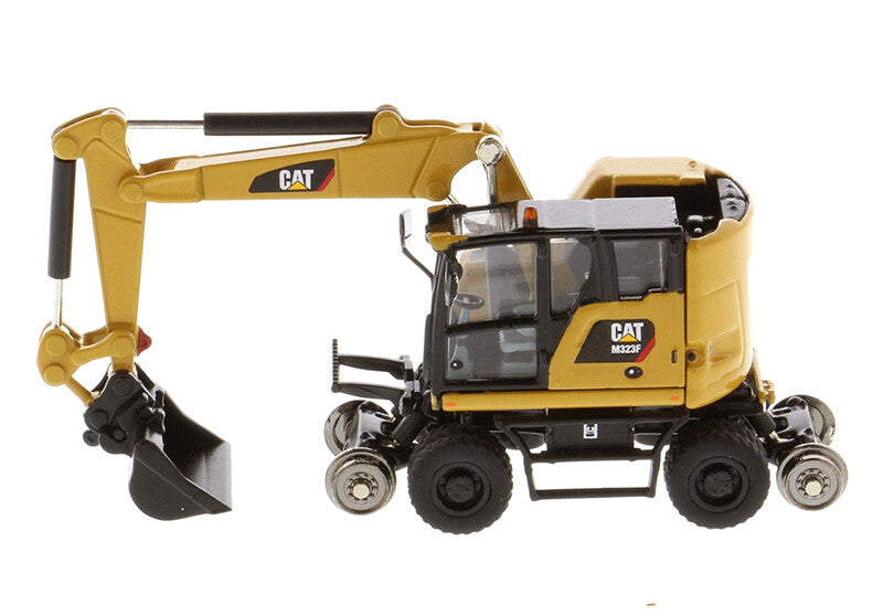 1:87 DM M323F Railroad Wheeled Excavator Construction Equipment Diecast Model