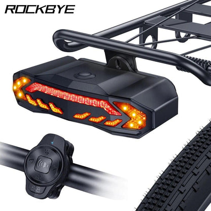 Bike Cargo Rack Tail Light with Turn Signals and Brake Light Wireless Bike